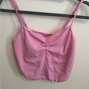 SKIMS Pajamas Tank Top Pointelle Logo Shirt Pink Cami Top